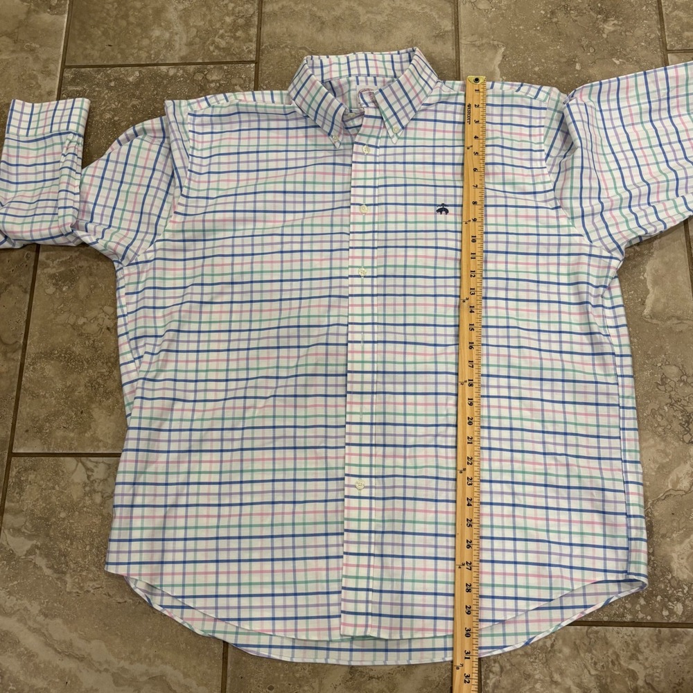 Brooks Brothers Mens XL Traditional‎ Non-Iron Stretch Tattersall Check Shirt - Picture 15 of 16
